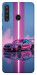 Чехол Pink neon car для Galaxy A21