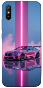Чехол Pink neon car для Xiaomi Redmi 9A