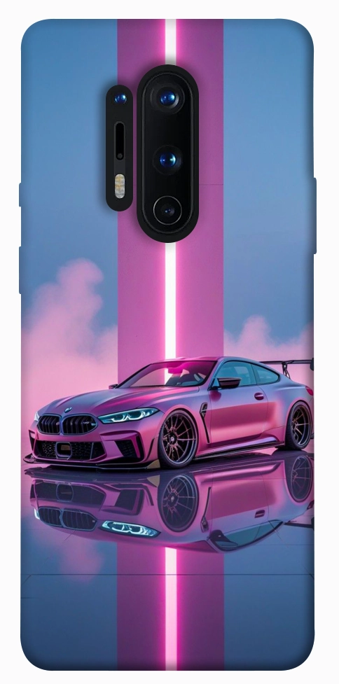 Чехол Pink neon car для OnePlus 8 Pro