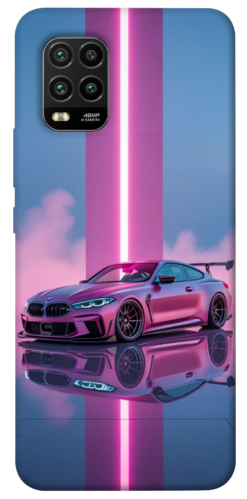 Чехол Pink neon car для Xiaomi Mi 10 Lite