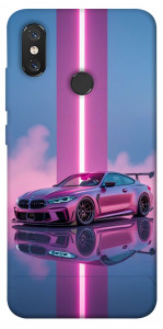 Чехол Pink neon car для Xiaomi Mi 8