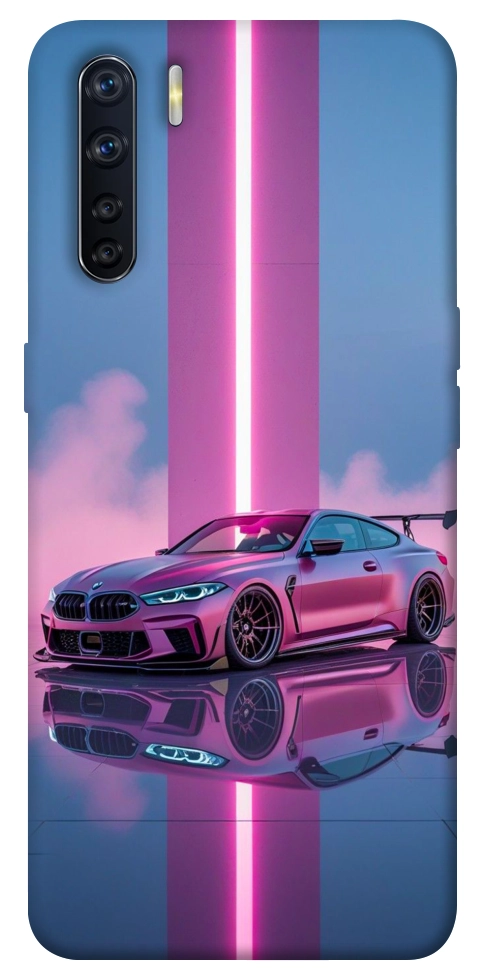Чехол Pink neon car для Oppo A91