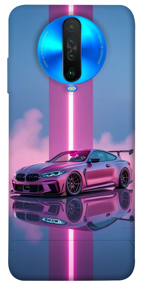Чехол Pink neon car для Xiaomi Poco X2