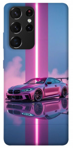 Чехол Pink neon car для Galaxy S21 Ultra