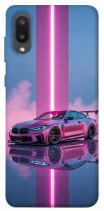 Чехол Pink neon car для Galaxy A02