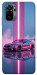 Чехол Pink neon car для Xiaomi Redmi Note 10