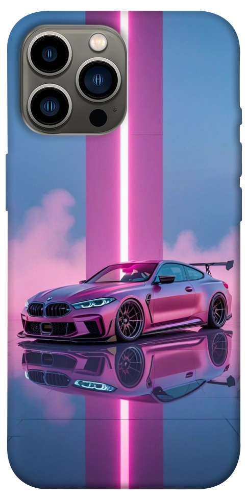Чохол Pink neon car для iPhone 13 Pro Max