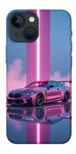 Чехол Pink neon car для iPhone 13 mini