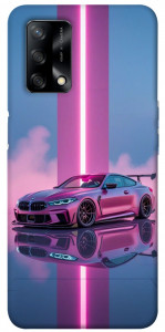 Чехол Pink neon car для Oppo A74 4G