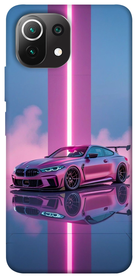 Чехол Pink neon car для Xiaomi Mi 11 Lite