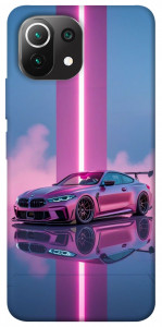 Чехол Pink neon car для Xiaomi Mi 11 Lite