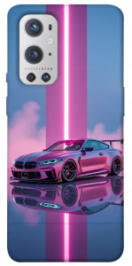 Чехол Pink neon car для Oneplus 9 pro