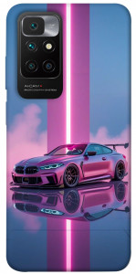 Чехол Pink neon car для Xiaomi Redmi 10