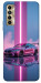 Чехол Pink neon car для TECNO Camon 17P