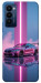 Чехол Pink neon car для TECNO Camon 18
