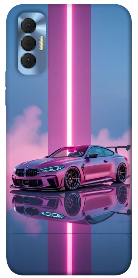 Чехол Pink neon car для TECNO Spark 8P