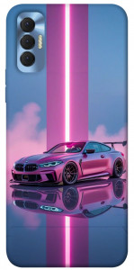 Чехол Pink neon car для TECNO Spark 8P