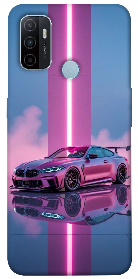 Чехол Pink neon car для Oppo A32
