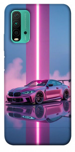 Чехол Pink neon car для Xiaomi Redmi Note 9 4G