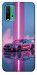Чехол Pink neon car для Xiaomi Redmi Note 9 4G