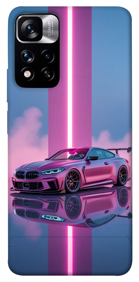 Чехол Pink neon car для Xiaomi Redmi Note 11 5G