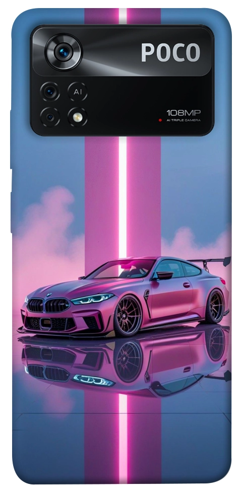 Чохол Pink neon car для Xiaomi Poco X4 Pro