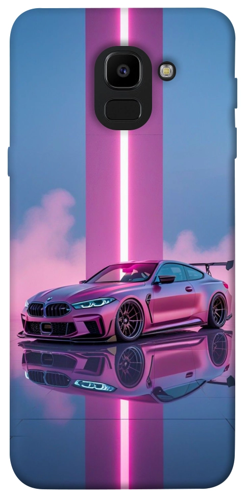 Чехол Pink neon car для Galaxy J6 (2018)