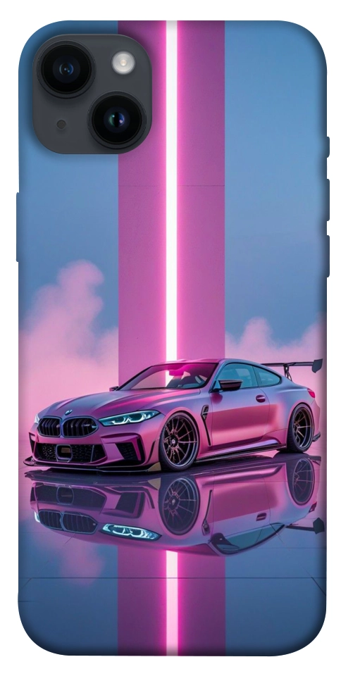Чехол Pink neon car для iPhone 14 Plus