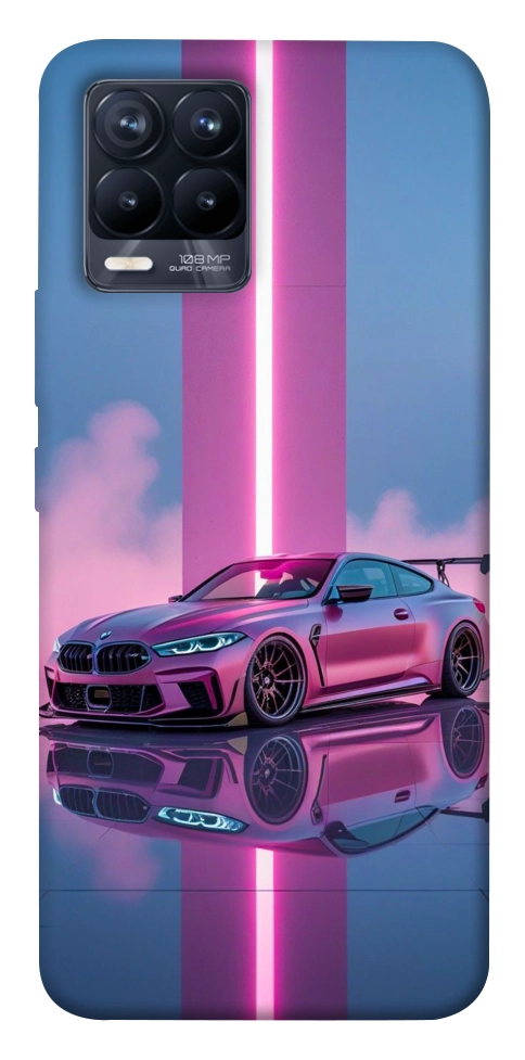 Чехол Pink neon car для Realme 8