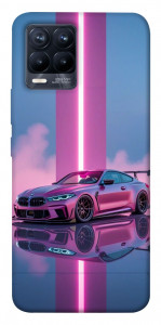 Чехол Pink neon car для Realme 8