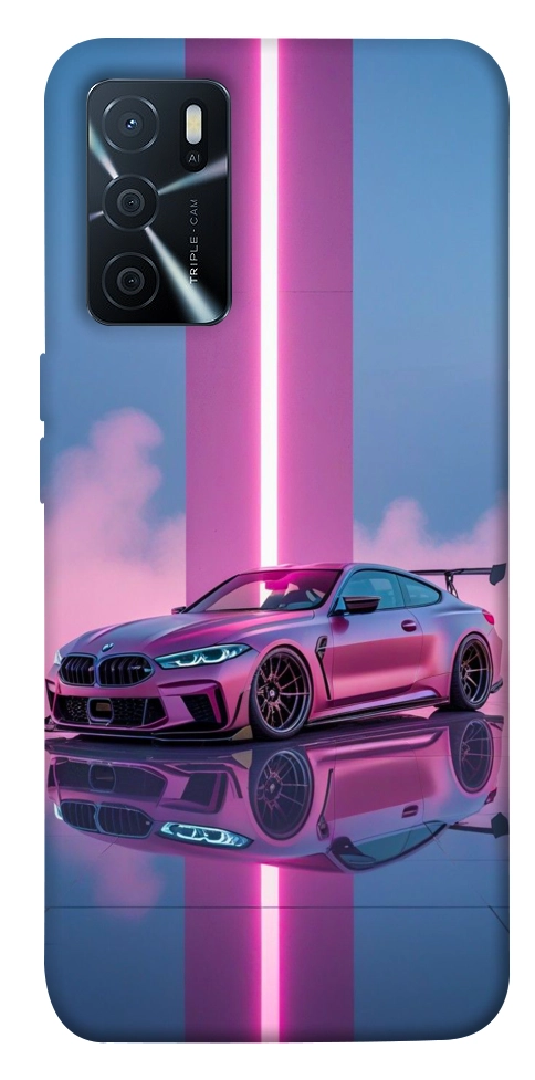 Чохол Pink neon car для Oppo A16