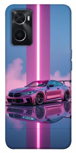 Чохол Pink neon car для Oppo A76 4G
