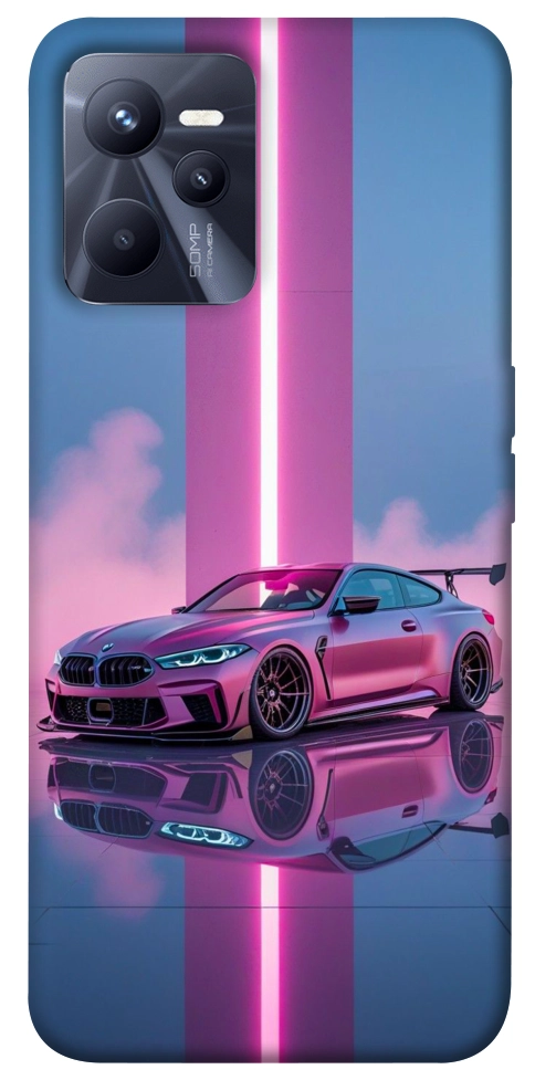 Чохол Pink neon car для Realme C35