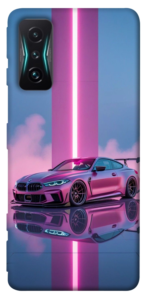 Чехол Pink neon car для Xiaomi Redmi K50 Gaming