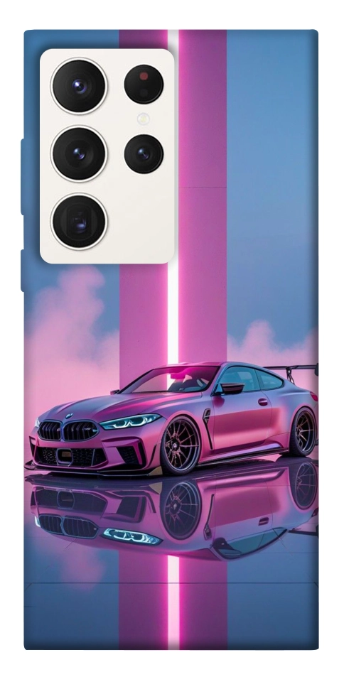 Чехол Pink neon car для Galaxy S23 Ultra