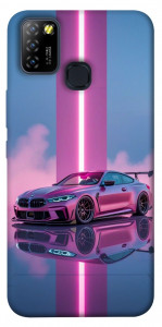 Чехол Pink neon car для Infinix Hot 10 Lite