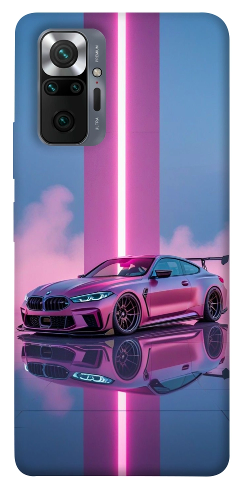 Чехол Pink neon car для Xiaomi Redmi Note 10 Pro Max