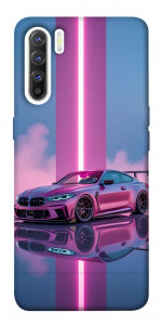 Чехол Pink neon car для Oppo Reno 3