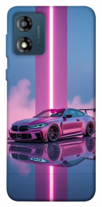 Чехол Pink neon car для Motorola Moto E13