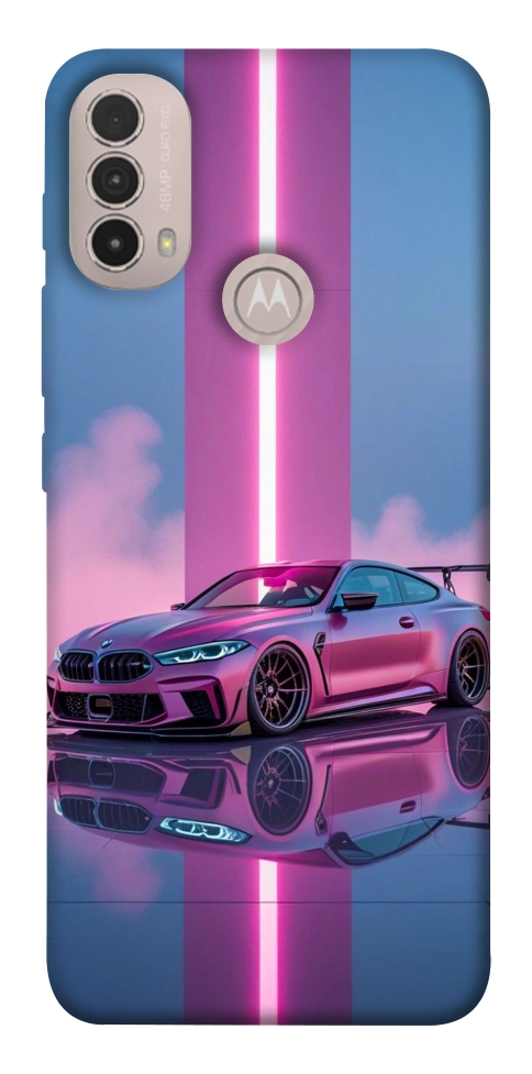 Чехол Pink neon car для Motorola Moto E40