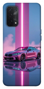 Чехол Pink neon car для Oppo A54 5G