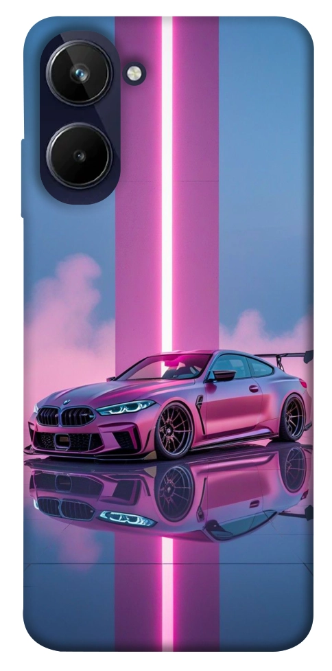 Чехол Pink neon car для Realme 10 4G