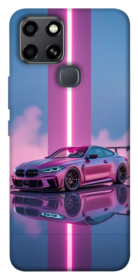 Чехол Pink neon car для Infinix Smart 6