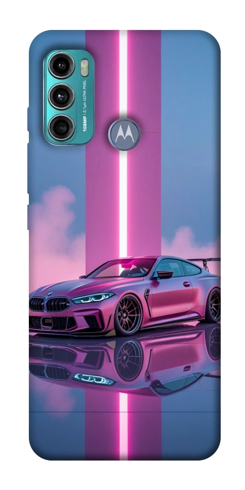 Чехол Pink neon car для Motorola Moto G60