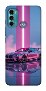 Чехол Pink neon car для Motorola Moto G60