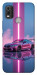 Чехол Pink neon car для Nokia C21 Plus