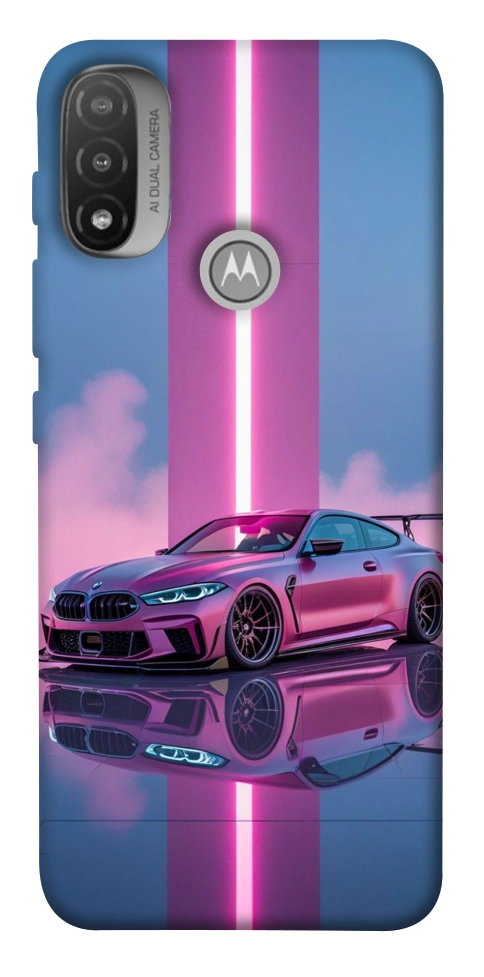 Чехол Pink neon car для Motorola Moto E20