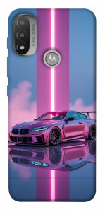 Чехол Pink neon car для Motorola Moto E20