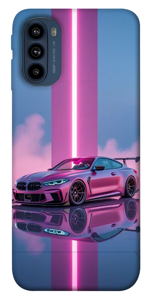 Чехол Pink neon car для Motorola Moto G41