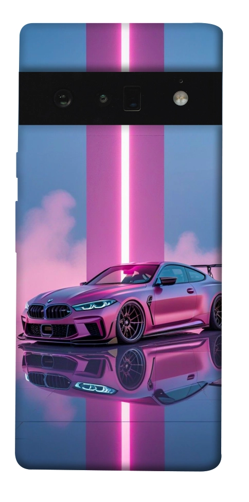 Чехол Pink neon car для Google Pixel 6 Pro
